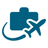 "Handy portable format ideal for holiday reading" icon