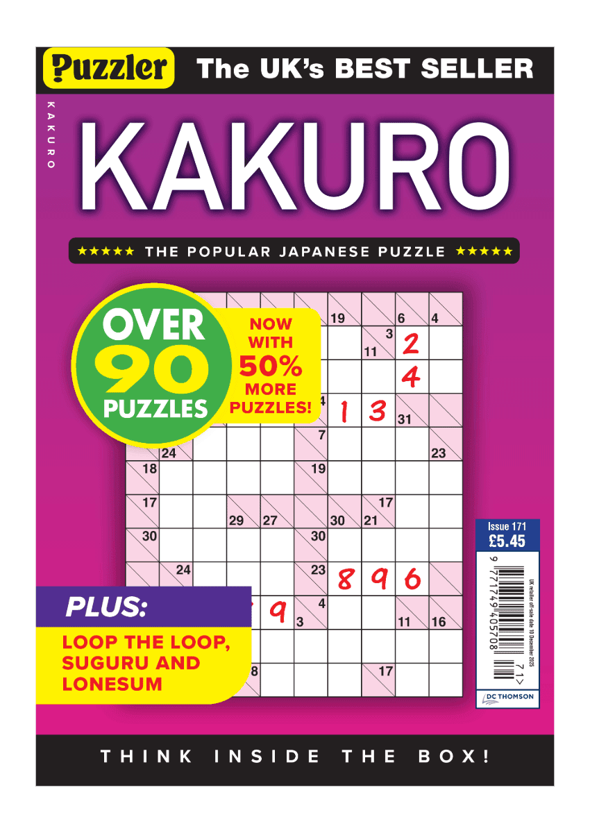 Puzzler Kakuro Magazine Subscription preview image