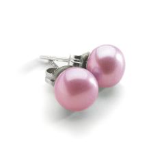 Freshwater Cultured Pearl Stud Earrings Pink