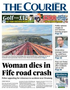 The Courier Subscription - Fife Edition Front Cover