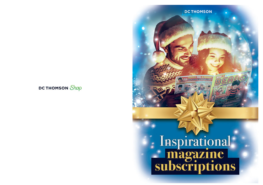 DC Thomson Shop Subscription Gift Certificate Christmas