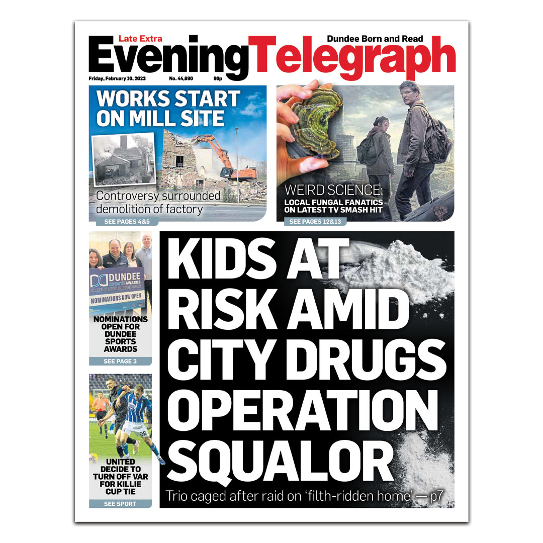 Evening Telegraph Newspaper Front cover