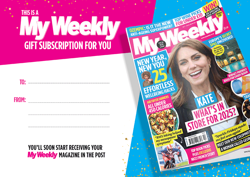 My Weekly downloadable gift certificate